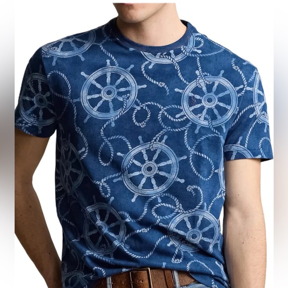 POLO RALPH LAUREN S/S T-SHIRT~BLUE NAUTICAL~SZ XXL